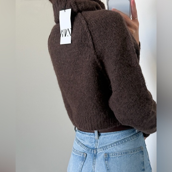 Zara Cozy Brown Turtleneck Sweater - Picture 5 of 12